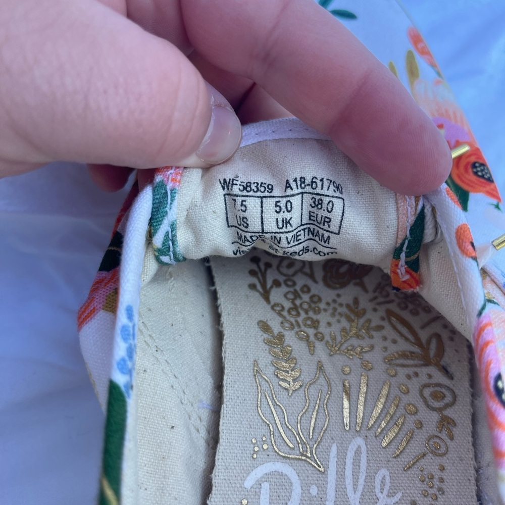 Keds x Rifle Paper Co Champion Sneakers Size 7.5 Womens - Picture 6 of 7